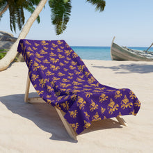Load image into Gallery viewer, OF SET-2 Goat Pattern Beach Towel Purple
