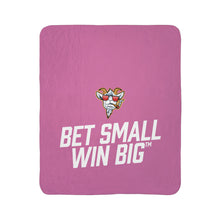 Load image into Gallery viewer, SET-2 Bet Small Win Big Fleece Blanket Pink
