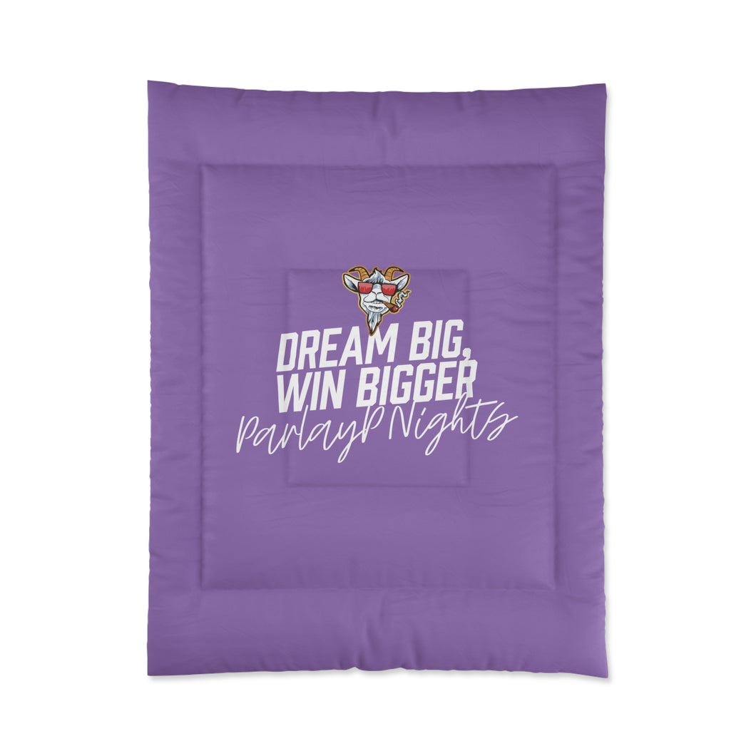 OF SET-2 Dream Big Win Bigger Comforter Lilac