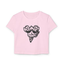 Load image into Gallery viewer, Black Goat Women&#39;s Baby Tee
