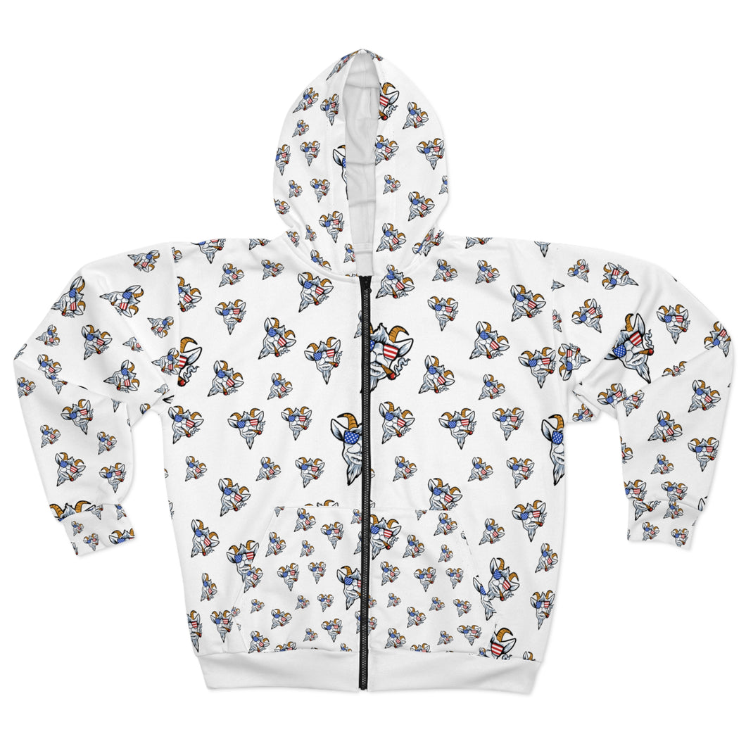 The Goat USA Patterned Zip Hoodie