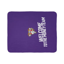 Load image into Gallery viewer, OF SET-2 Welcome to Money Team Fleece Blanket Purple
