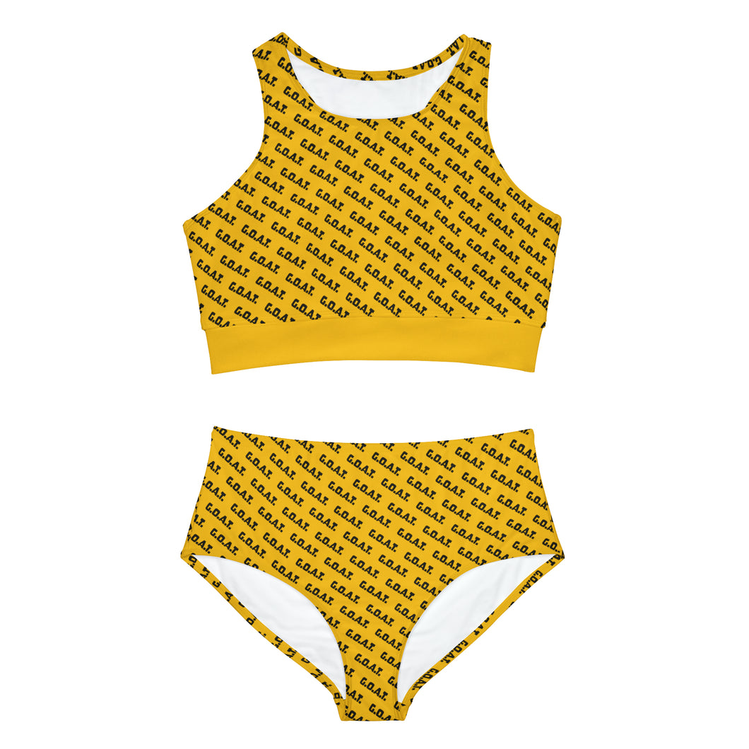 OF SET-2 Goat Sporty Bikini Set Yellow