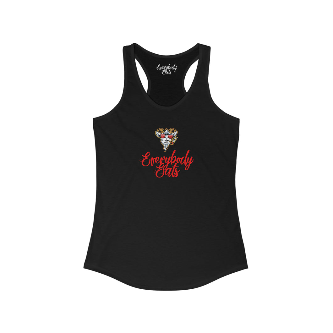 OF Everybody Eats RED Racerback Tank