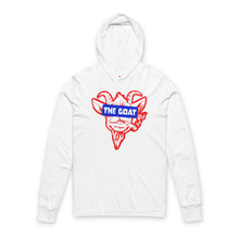 Load image into Gallery viewer, The Goat Unisex Hooded Long Sleeve Tee
