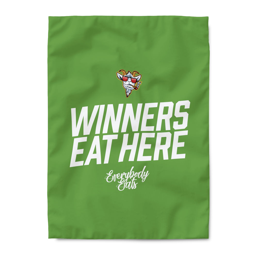 OF SET-2 Winners Eat Here Duvet Cover Green