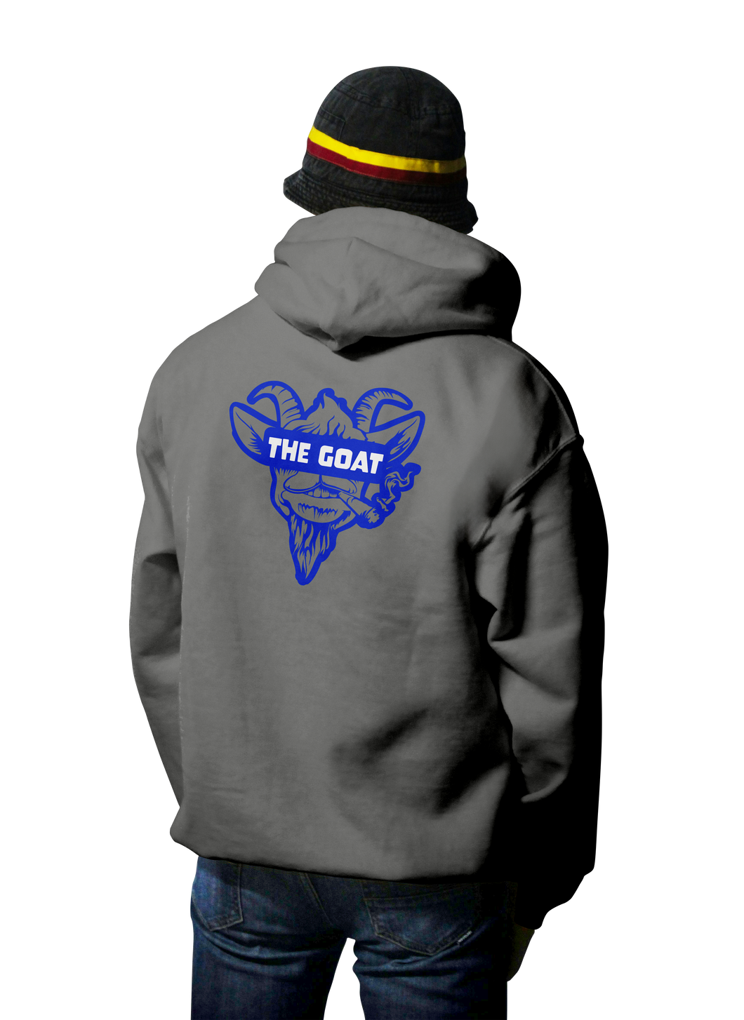 The GOAT Blindfold Men's Sueded Cotton Blend Full-Zip Hoodie