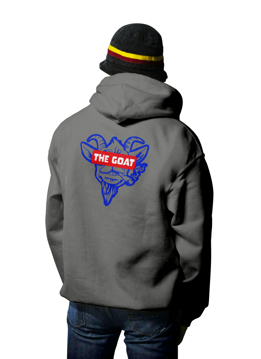 The GOAT Blindfold Men's Sueded Cotton Blend Full-Zip Hoodie