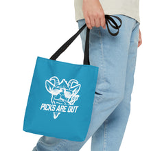 Load image into Gallery viewer, OF SET-2 Picks Are Out Tote Bag Teal
