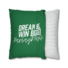 Load image into Gallery viewer, SET-2 Dream Big Win Bigger Square Pillow Case Green
