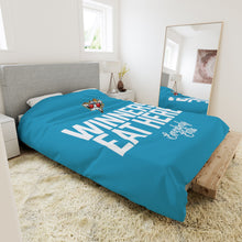 Load image into Gallery viewer, OF SET-2 Winners Eat Here Duvet Cover Teal
