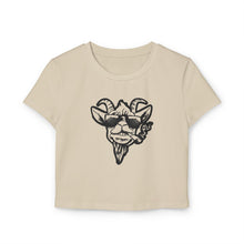 Load image into Gallery viewer, Black Goat Women&#39;s Baby Tee
