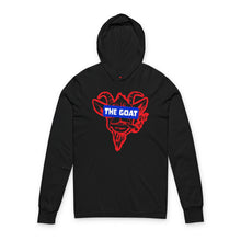 Load image into Gallery viewer, The Goat Unisex Hooded Long Sleeve Tee
