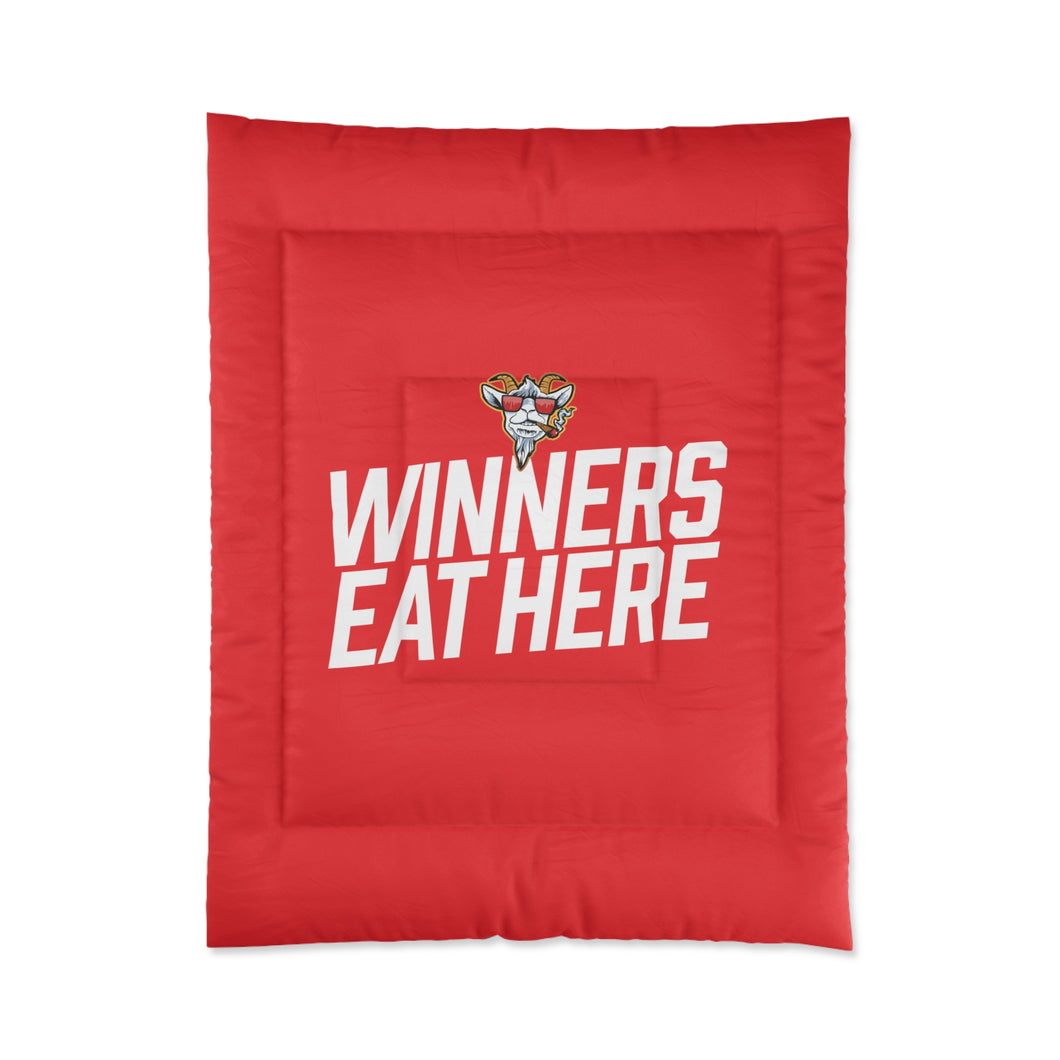 OF Winners eat here Comforter