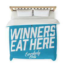 Load image into Gallery viewer, OF SET-2 Winners Eat Here Duvet Cover Teal
