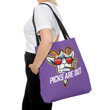 Load image into Gallery viewer, OF SET-2 Picks Are Out Tote Bag Lilac
