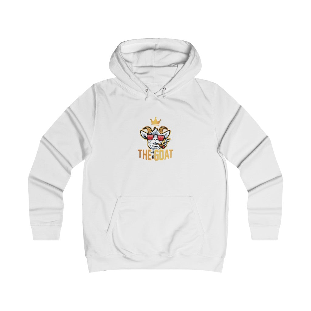 THE GOAT King Girlie College Hoodie